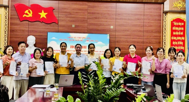 HỘI THI ỨNG DỤNG AI TRONG GIÁO DỤC MẦM NON-LAN TỎA-SÁNG TẠO-ĐỔI MỚI