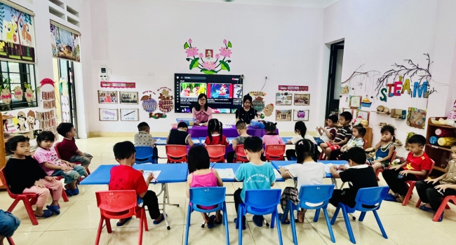 TRƯỜNG MẦM NON SỐ 1 THƯỢNG HÀ TỔ CHỨC KHẢO SÁT CHẤT LƯỢNG TRẺ CUỐI NĂM HỌC 2025 – 2026